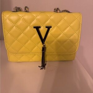 New Lime Green Quilted Shoulder Bag